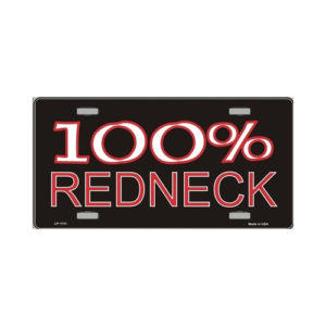 USA Novelty Number Plate - 100% Redneck