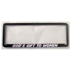 Novelty Number Plate Frame - God's Gift To Women