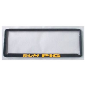 Novelty Number Plate Frame - Rum Pig