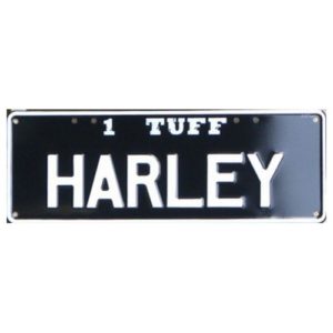 Novelty Number Plate - 1 Tuff Harley