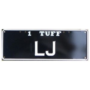 Novelty Number Plate - 1 Tuff LJ