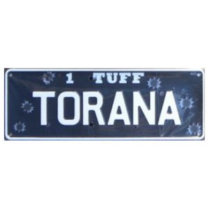 Novelty Number Plate - 1 Tuff Torana - Bulletholes