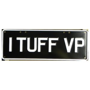 Novelty Number Plate - 1 Tuff VP