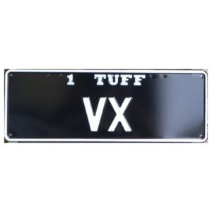 Novelty Number Plate - 1 Tuff VX