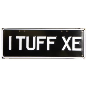 Novelty Number Plate - 1 Tuff XE