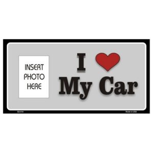 USA Novelty Photo Insert Plate - I Love My Car