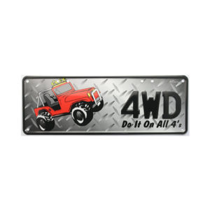 Novelty Number Plate - 4WD - Do It On All 4's
