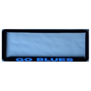 Novelty Number Plate Frame - Blues - GO BLUES!