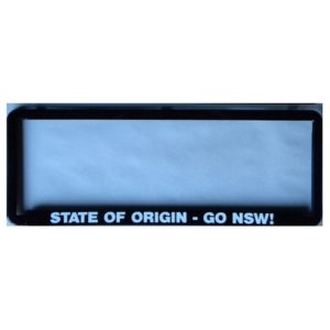 Novelty Number Plate Frame - Blues - STATE OF ORIGIN - GO NSW