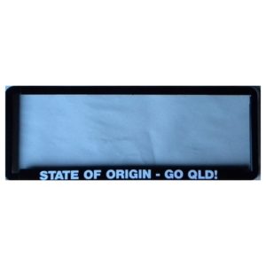Novelty Number Plate Frame - Maroons - STATE OF ORIGIN - GO QUEENSLAND
