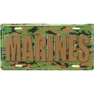 USA Novelty Number Plate - Marines - Camouflage