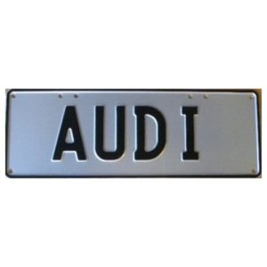 Novelty Number Plate - Ausi Black On Silver