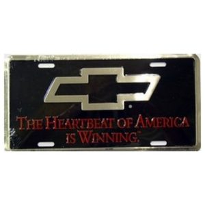 USA Novelty Number Plate - Chevrolet Logo The Heart Beat Of America