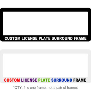 Custom Personalised License Number Plate Surround Frame