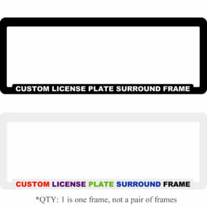 Custom Personalised License Number Plate Surround Frame