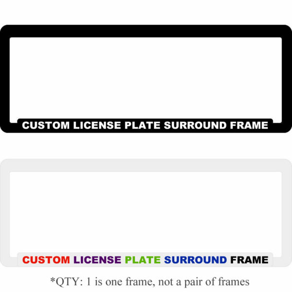 Custom Personalised License Number Plate Surround Frame