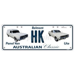 Novelty Number Plate (Flat) - Hk Belmont Van And Ute