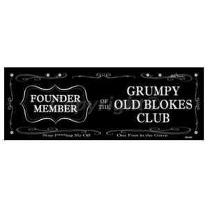 Novelty Number Plate (Flat) - Grumpy Old Blokes Club