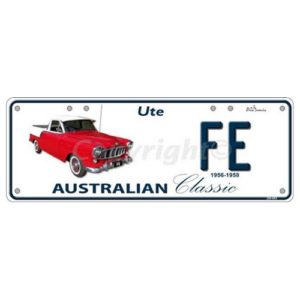 Novelty Number Plate (Flat) - Fe Ute