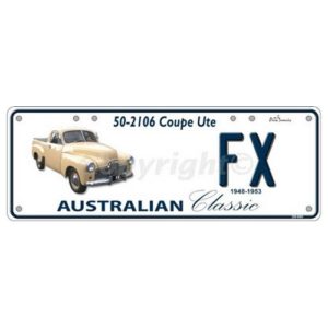 Novelty Number Plate (Flat) - Fx 50 2016 Ute