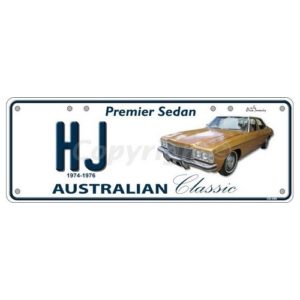 Novelty Number Plate (Flat) - Hj Premier Sedan