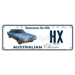 Novelty Number Plate (Flat) - Hx Statesman De Ville