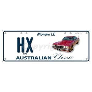 Novelty Number Plate (Flat) - Hx Monaro Le