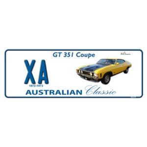 Novelty Number Plate (Flat) - Xa Gt351 Coupe