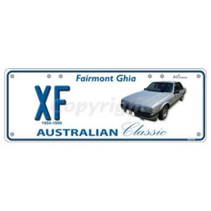 Novelty Number Plate (Flat) - Xf Fairmont Ghia