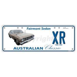 Novelty Number Plate (Flat) - Xr Fairmont Sedan