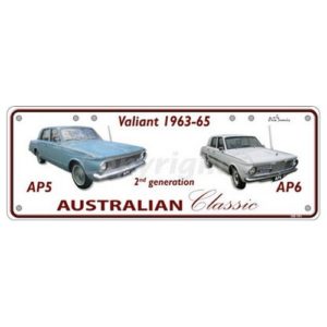 Novelty Number Plate (Flat) - Valiant Ap5 And Ap6