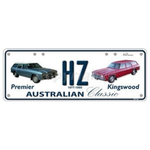 Novelty Number Plate (Flat) - Hz Premier And Kingswood