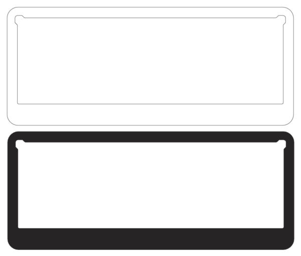 Custom Personalised License Number Plate Surround Frame MANBASE