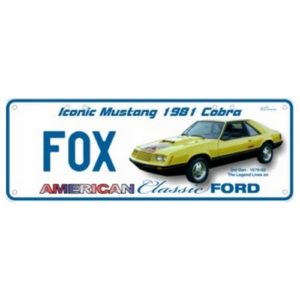Novelty Number Plate - Ford Mustang 81 Cobra Fox Body