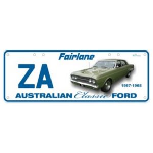 Novelty Number Plate - Ford ZA Fairlane - Sm