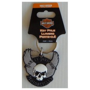 Keychain - Harley Davidson Skull Wings Rubber