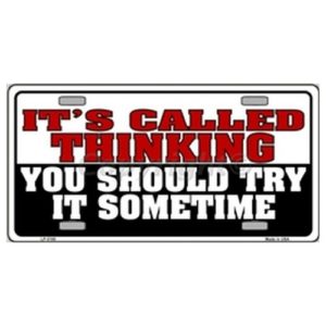 USA Novelty Number Plate - Its Called Thinking