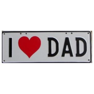 Novelty Number Plate - I Love Dad