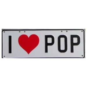 Novelty Number Plate - I Love Pop