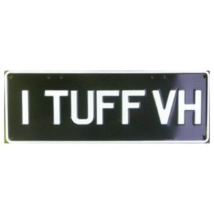 Novelty Number Plate - I Tuff VH