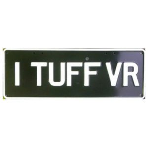 Novelty Number Plate - I Tuff VR