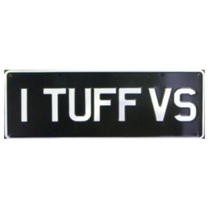 Novelty Number Plate - I Tuff VS