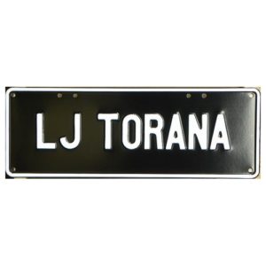 Novelty Number Plate - LJ Torana
