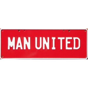 Novelty Number Plate - Man United White On Red