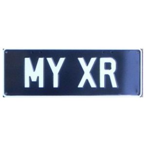 Novelty Number Plate - My XR White On Black