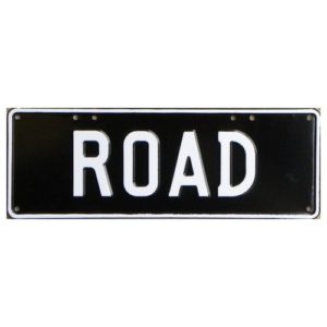 Novelty Number Plate - Road