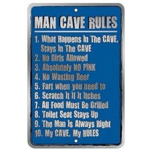 Parking Sign - Man Cave Rules