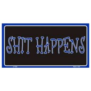 USA Novelty Number Plate - Shit Happens