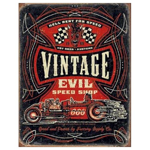 Sign - Vintage Evil Speed Shop