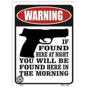 Parking Sign - Warning If Found Here At Night
